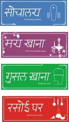 Home Departments Signage Set of 4