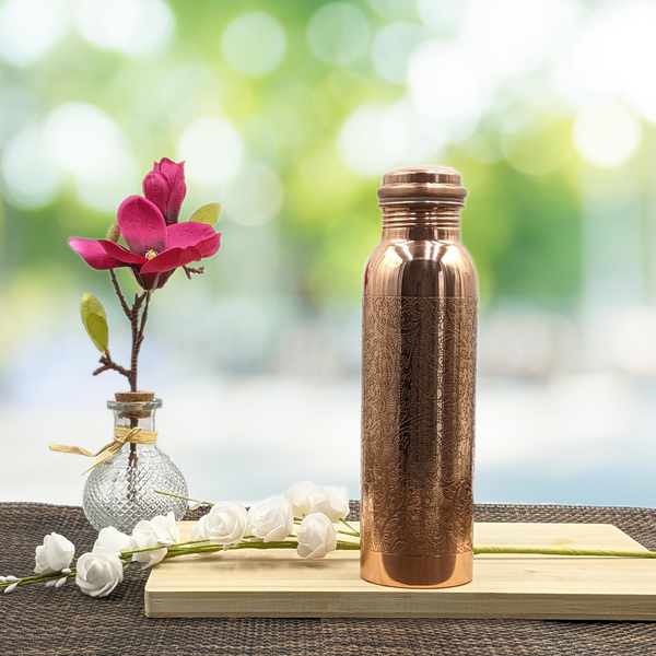Engraved Copper Bottle