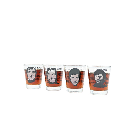 Bollywood Villains Shot Glasses Set of 4