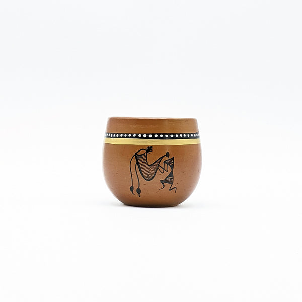 Traditional Clay Cups (Kulhad) with Tray - Set of 4