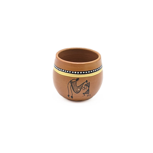 Traditional Clay Cups (Kulhad) with Tray - Set of 6