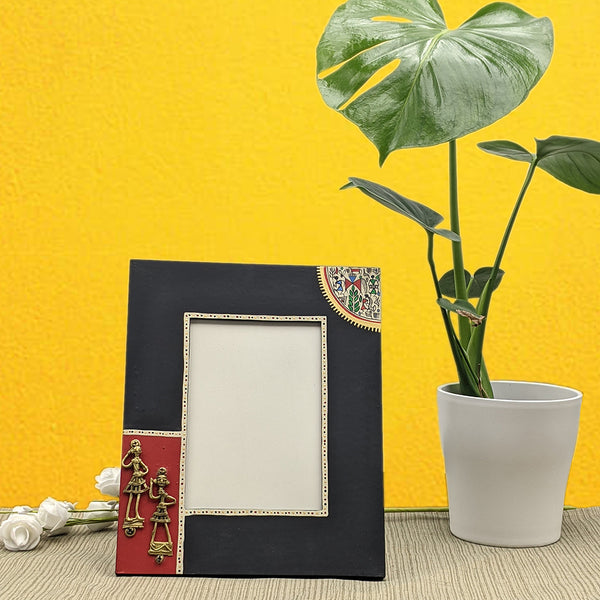 Handpainted Wooden Photoframe - Black