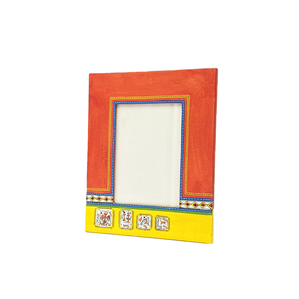 Handpainted Wooden Photoframe - Red