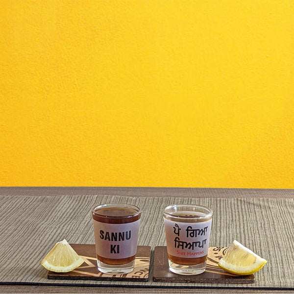 Who Cares Shot Glasses Set of 2